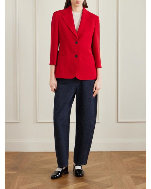 Givenchy Red Crepe-Cady Blazer