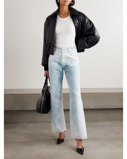 Haikure Blue Korea High-Rise Wide-Leg Jeans