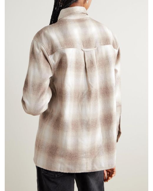 Citizens of Humanity Natural Kota Checked Cotton-Flannel Shirt