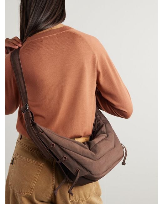 Sac Porté Épaule En Toile Matelassée Soft Game Small Lemaire en coloris Brown