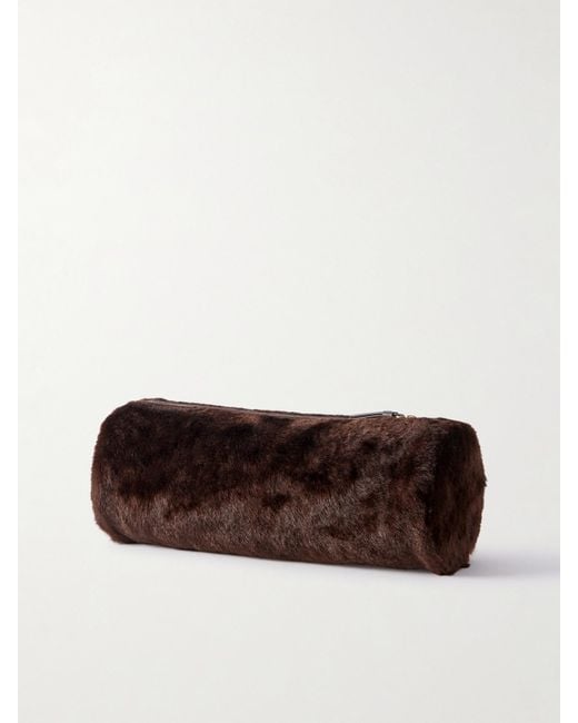 Proenza Schouler Brown Silo Shearling Clutch