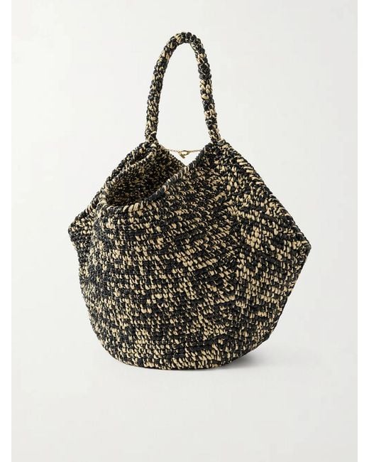 Khaite Multicolor Lotus Medium Two-Tone Woven Tote