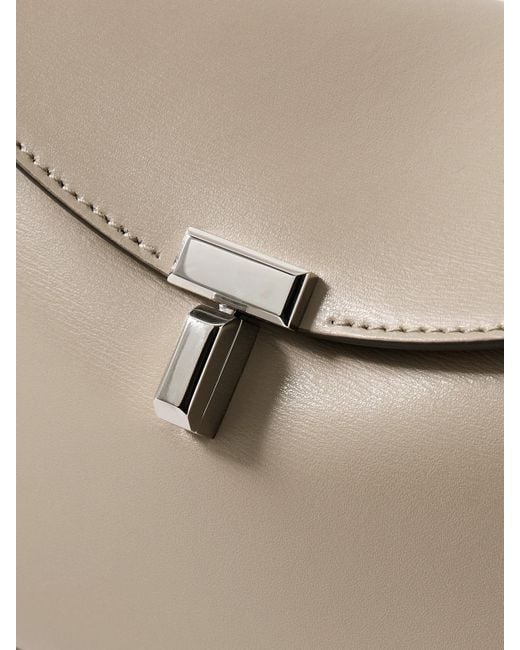 Totême  Natural T-Lock Leather Clutch