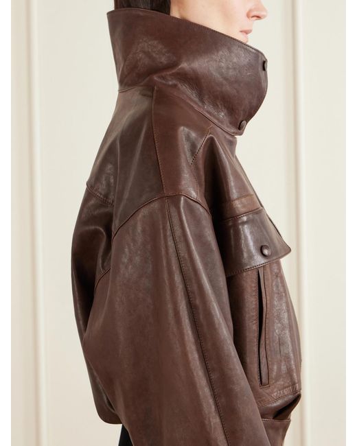 Saint Laurent Brown Leather Jacket