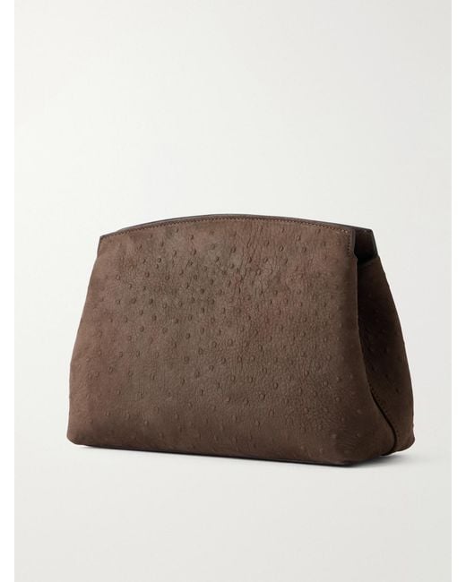 Liffner Brown Pushlock Leather Pouch