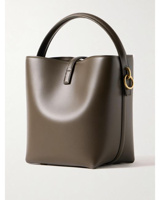 Sac Seau En Cuir Le 37 Small Saint Laurent en coloris Green