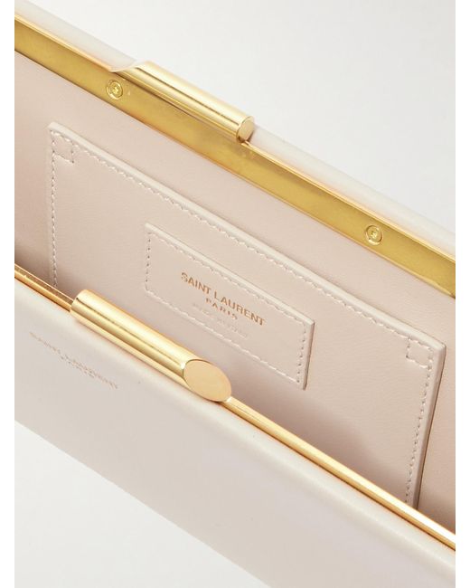 Saint Laurent Natural Clutch Aus Leder