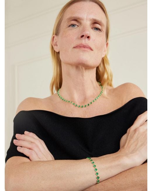 Irene Neuwirth Green 18-Karat Emerald Bracelet