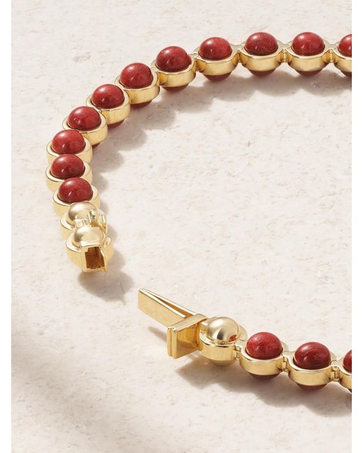 L'Atelier Nawbar Pink The Atom 18-Karat, Diamond And Enamel Tennis Bracelet