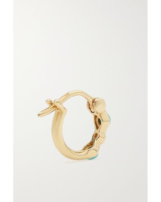 Sydney Evan Metallic 14-Karat, And Diamond Hoop Earrings