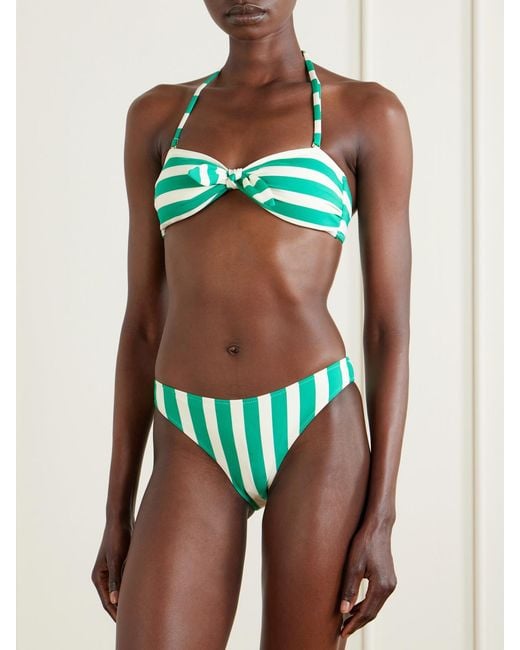Lemlem Green Striped Bikini