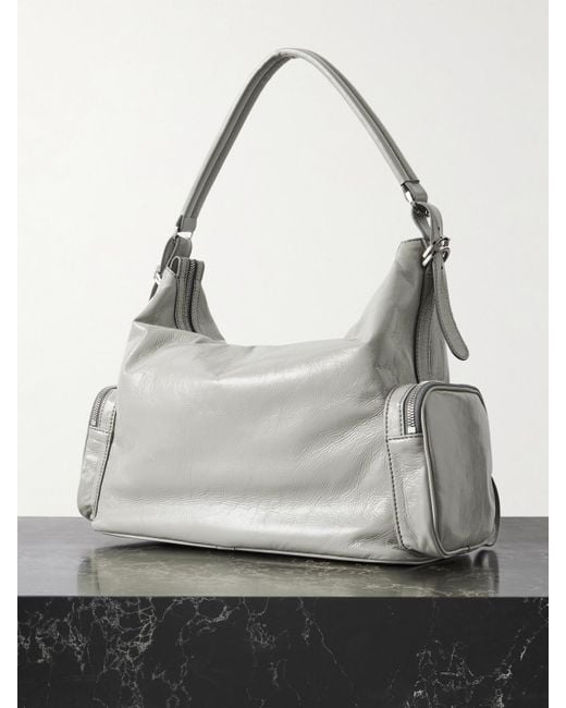 Stella McCartney Gray Dartmoor Schultertasche Mit Strukturiertem Finish