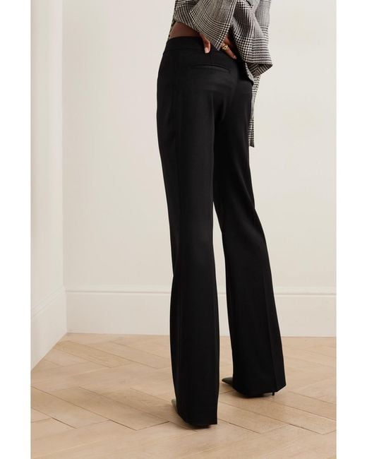 Tom Ford Black Wool Flared Pants