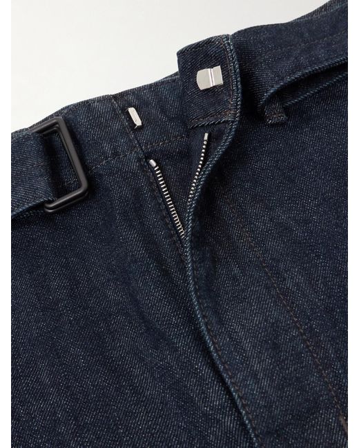 Lemaire Blue Twisted Halbhohe Barrel-Jeans Mit Gürtel
