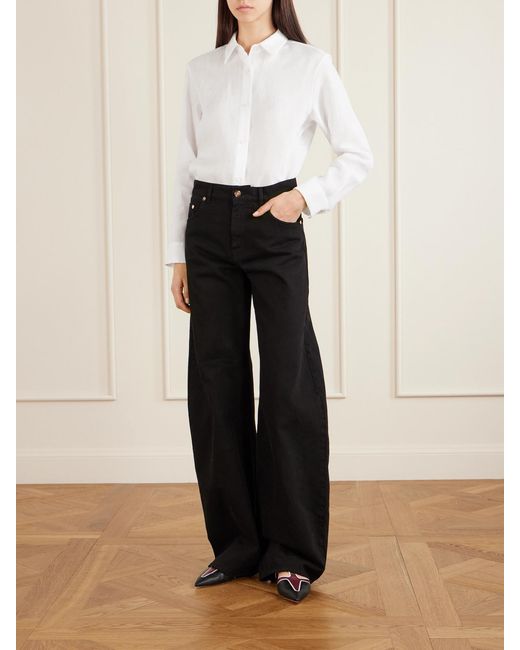 Gabriela Hearst White Reyes Linen Shirt