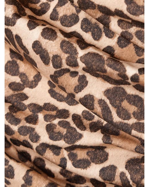 Zimmermann White Wanderlust Cutout Ruched Leopard-Print Swimsuit