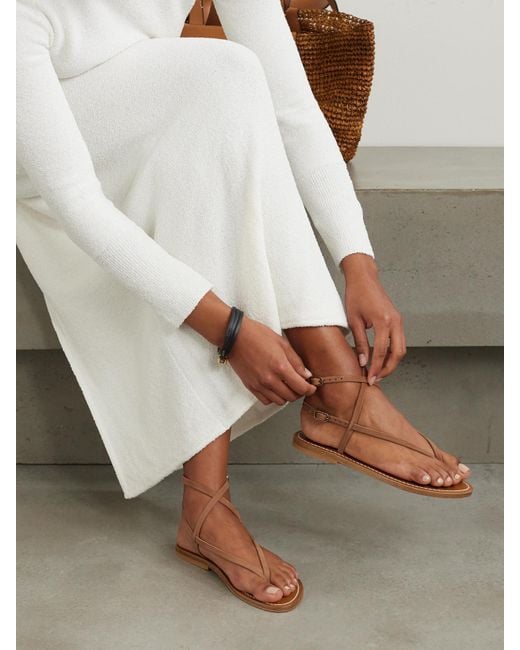 K. Jacques Brown Abako Leather Sandals