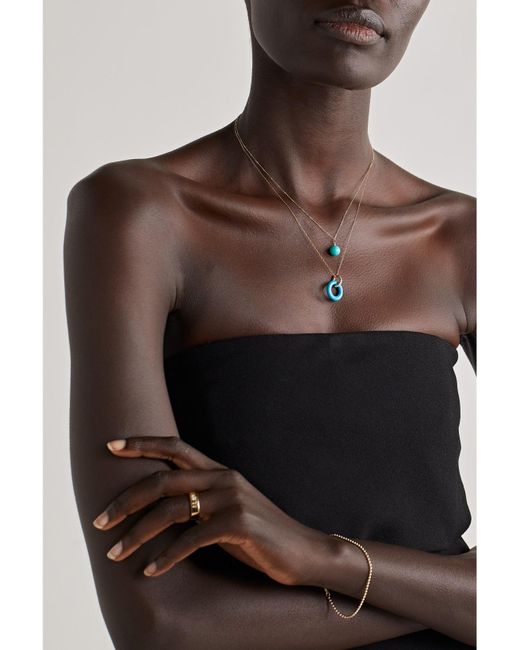 Mateo Blue 14-Karat, And Diamond Necklace