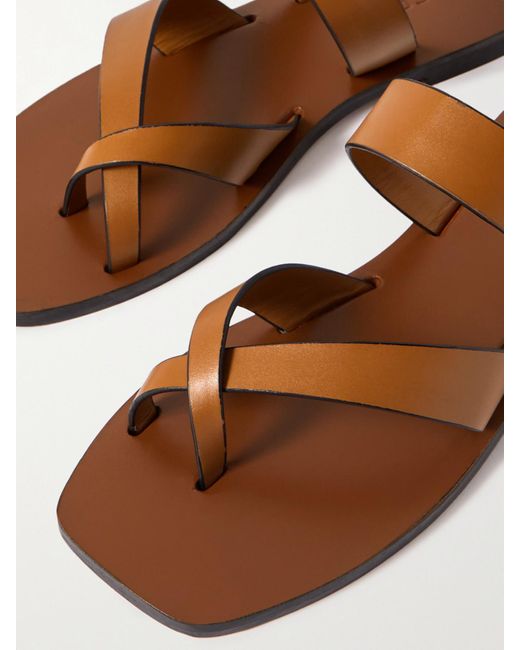 A.Emery Brown Carter Leather Slides