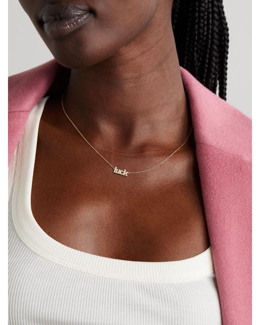 Jennifer Meyer Natural Luck 18-Karat Diamond Necklace