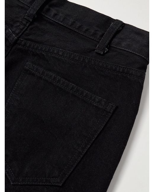Nili Lotan Black Calla Hoch Sitzende Jeans Mit Geradem Bein Und Fransen