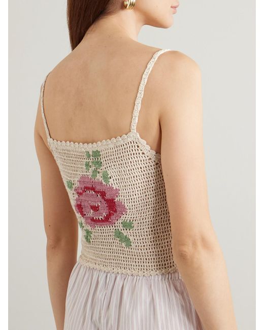 Haut En Coton Crocheté Elida Alix Of Bohemia en coloris Natural