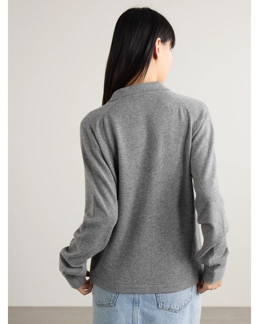 Totême Gray Cashmere Cardigan