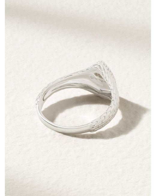 Yvonne Léon Natural Baby Chevaliere 9-Karat Diamond Signet Ring