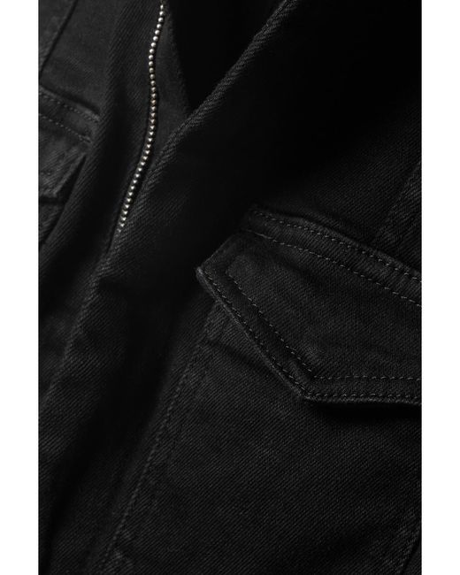 GOOD AMERICAN Black Fit For Success Stretch-Denim Jumpsuit