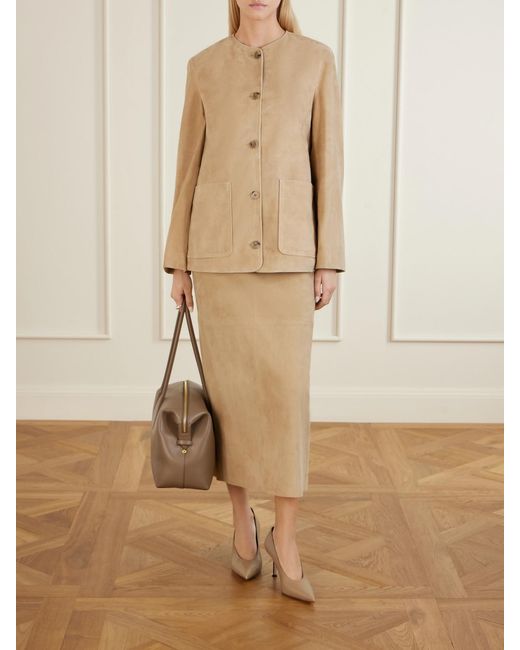 Nour Hammour Natural Suede Jacket