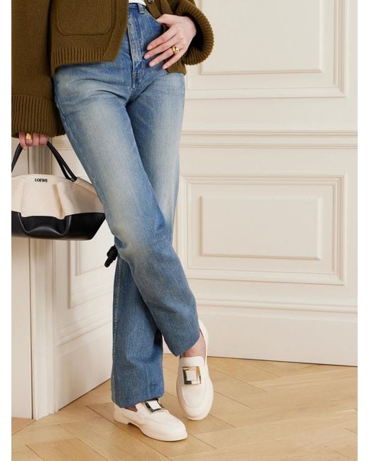 Roger Vivier Natural Summer Leather Loafers