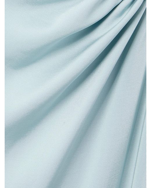 Bottega Veneta Blue Cutout Crepe Midi Dress