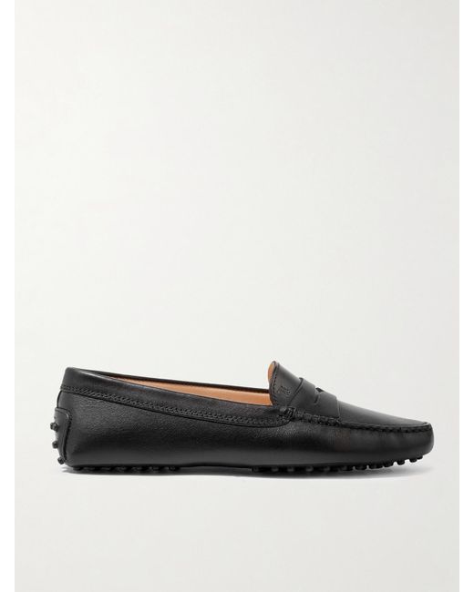 Tod's White Gommino Leather Loafers
