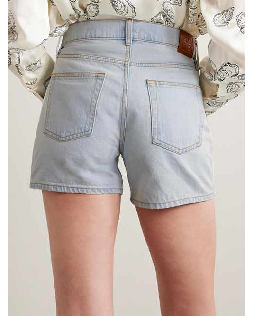 Anine Bing Blue Dalton Organic Denim Shorts