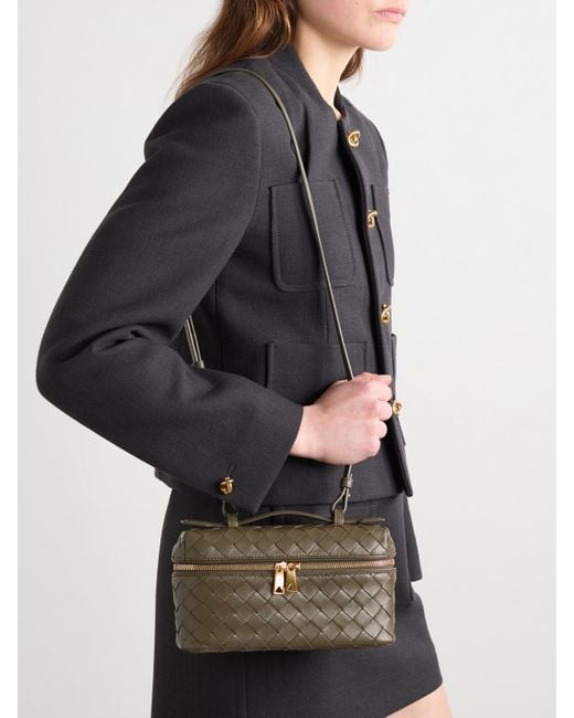 Bottega Veneta Brown Bang Bang Vanity Tote Aus Intrecciato-Leder