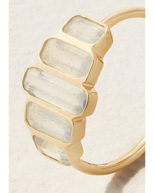 Melissa Joy Manning Natural Cityscape Ring Aus Recyceltem 14 Karat Mit Aquamarinen