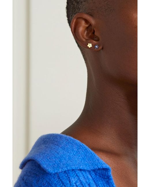 Jennifer Meyer Blue 18-Karat, Lapis Lazuli And Diamond Earrings