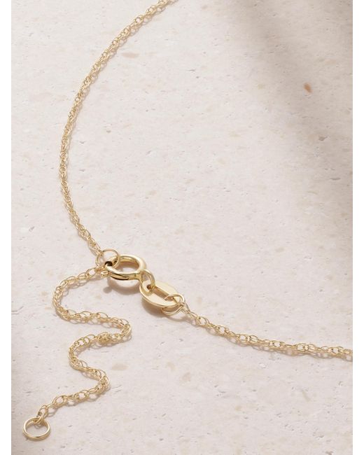 STONE AND STRAND Natural Initial 9-Karat Diamond Necklace