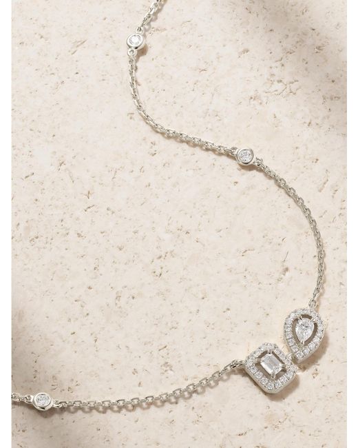 Messika Natural My Twin 18-Karat Diamond Necklace