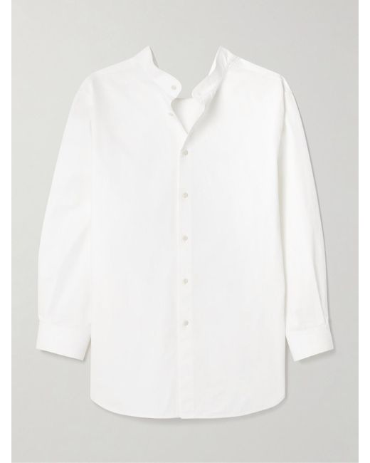 FFORME White Chris Couture Oversized-Hemd Aus Baumwollpopeline