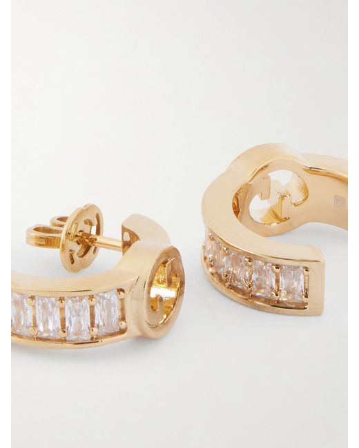 Gucci Metallic Blondie-Tone And Cubic Zirconia Earrings