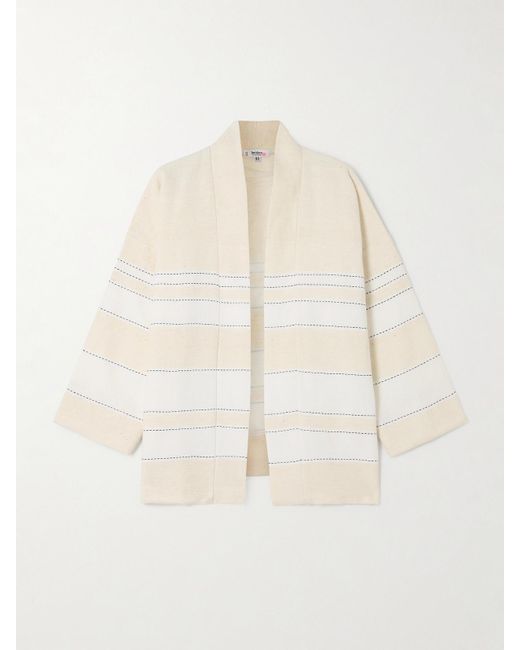 Lemlem Natural Terara Jacke Aus Einer Baumwollmischung Mit Streifen