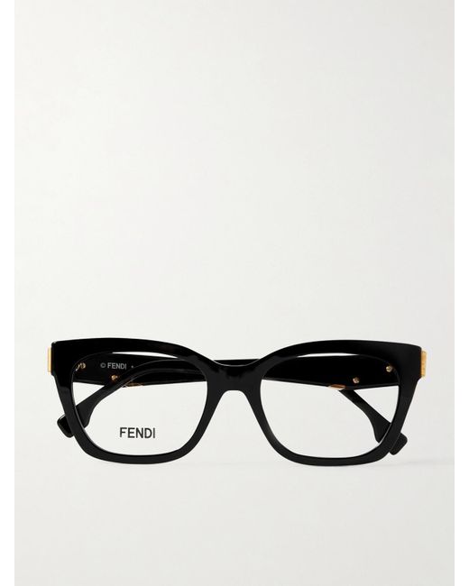 Fendi Black Fendi First Square-Frame Acetate Optical Glasses