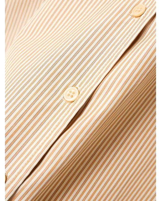 Jamie Haller Natural The Tipped Weekend Striped Supima Cotton-Poplin Shirt