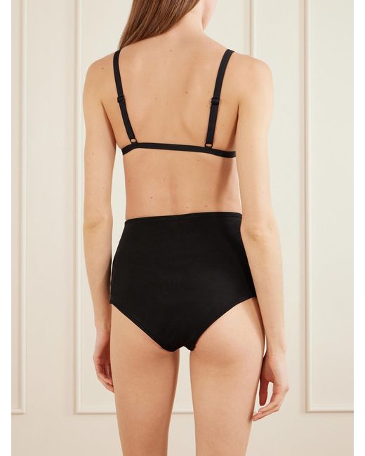 Staud Black Myra Bikini Top