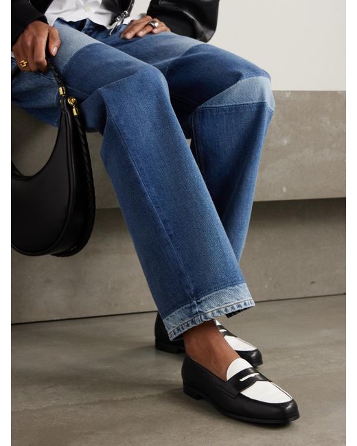 Church's Black Natalie Zweifarbige Loafers Aus Leder