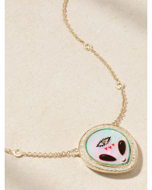 Jacquie Aiche Natural Alien Kette Aus 14 Karat Mit Mehreren Steinen