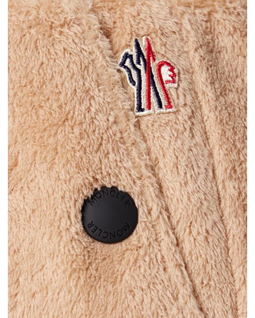 Moncler Natural Nylon Laqué-Trimmed Polartec Fleece Tapered Track Pants