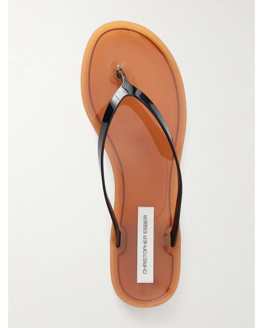 Christopher Esber Black Jo Pvc Flip Flops