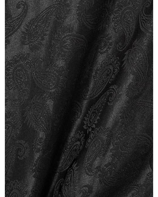 Isabel Marant Black Reana Lace-Trimmed Satin-Jacquard Mini Skirt